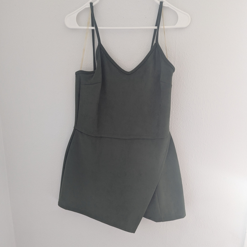 Popular Basics Dark Green Sleeveless Jumpsuit